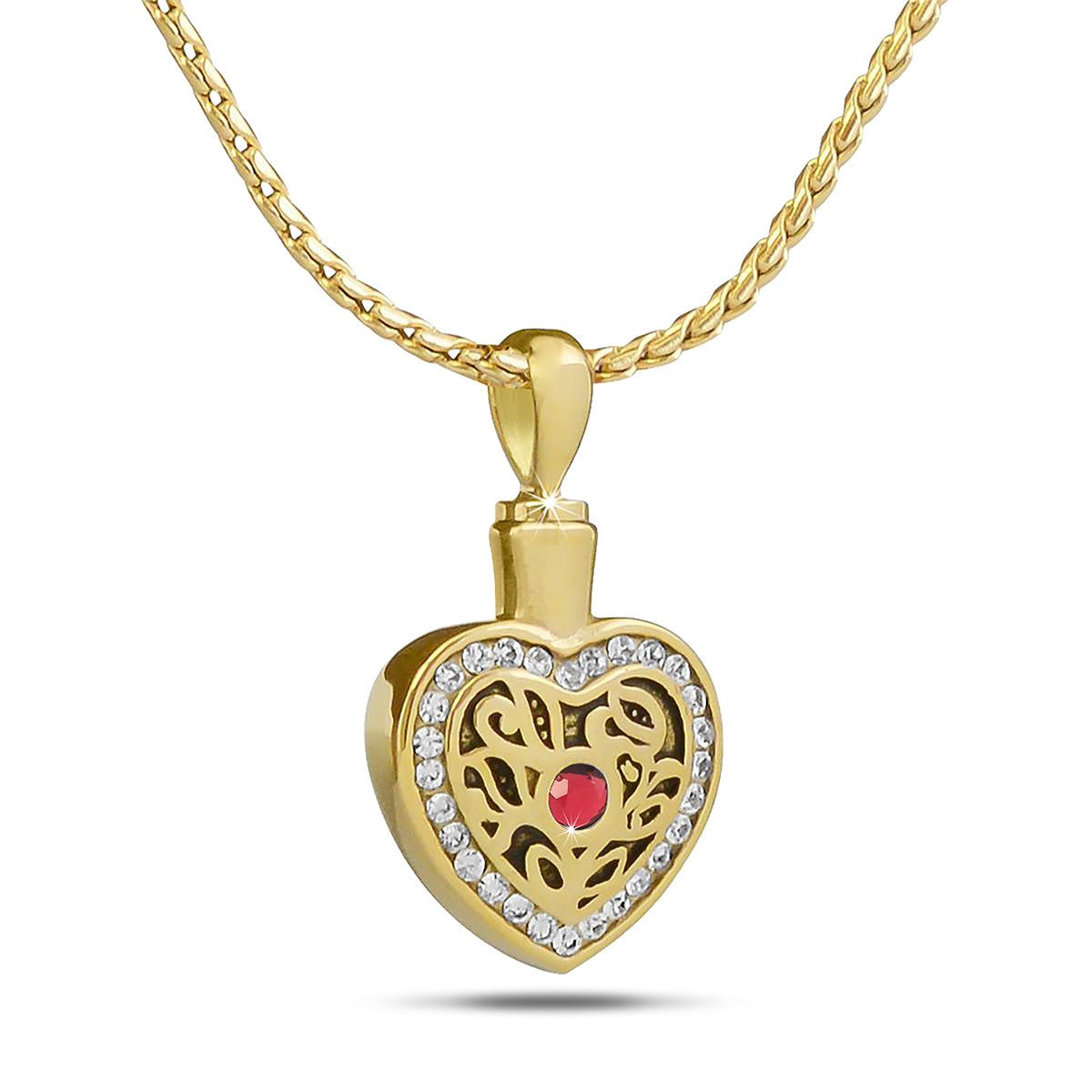 January w/ Garnet Gold Steel Keepsake